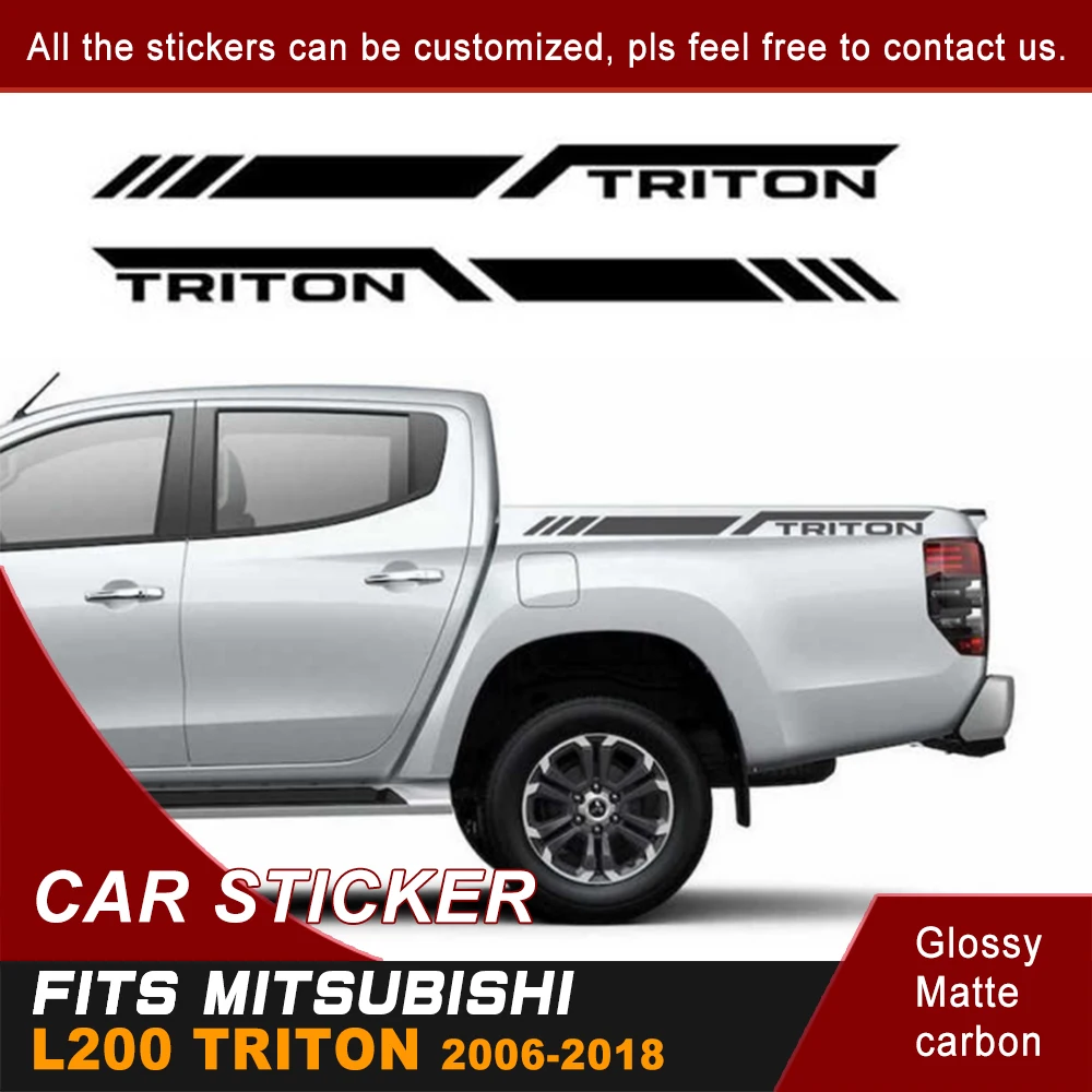 2 Pcs Side door box bed car wrap stripe graphic vinyl car sticker fit for mitsubishi l200 triton 2006-2018 Car decals
2 Pcs Side door box bed car wrap stripe graphic vinyl car sticker fit for mitsubishi l200 triton 2006-2018 Car decals