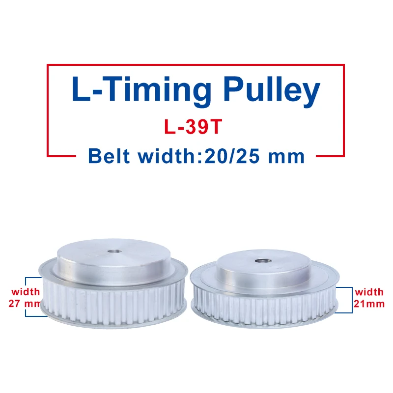 Pulley L-39T Aluminum Material Pulley Wheel Process Hole 12 mm Slot Width 21/27 mm Match With L-Timing Belt width 20/25 mm
Pulley L-39T Aluminum Material Pulley Wheel Process Hole 12 mm Slot Width 21/27 mm Match With L-Timing Belt width 20/25 mm