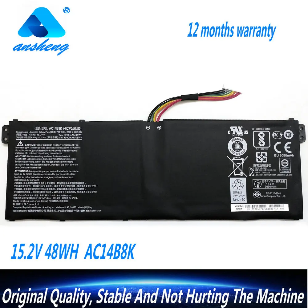 New AC14B8K Battery For Acer Predator Helios 300 N17C1 PH315-51 PH315-52 G3-571 G3-572 N18Q13 Nitro 5 AN515 AN515-53 AN515-54
New AC14B8K Battery For Acer Predator Helios 300 N17C1 PH315-51 PH315-52 G3-571 G3-572 N18Q13 Nitro 5 AN515 AN515-53 AN515-54
