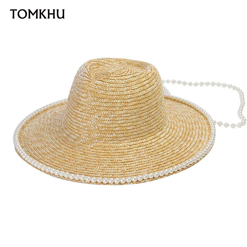 New Pearl Straw Hat Women's Summer Beach Panama Jazz Straw Caps Handmade Fashion Outdoor Sunscreen Sun Hats Sombrero Playa Mujer
New Pearl Straw Hat Women's Summer Beach Panama Jazz Straw Caps Handmade Fashion Outdoor Sunscreen Sun Hats Sombrero Playa Mujer