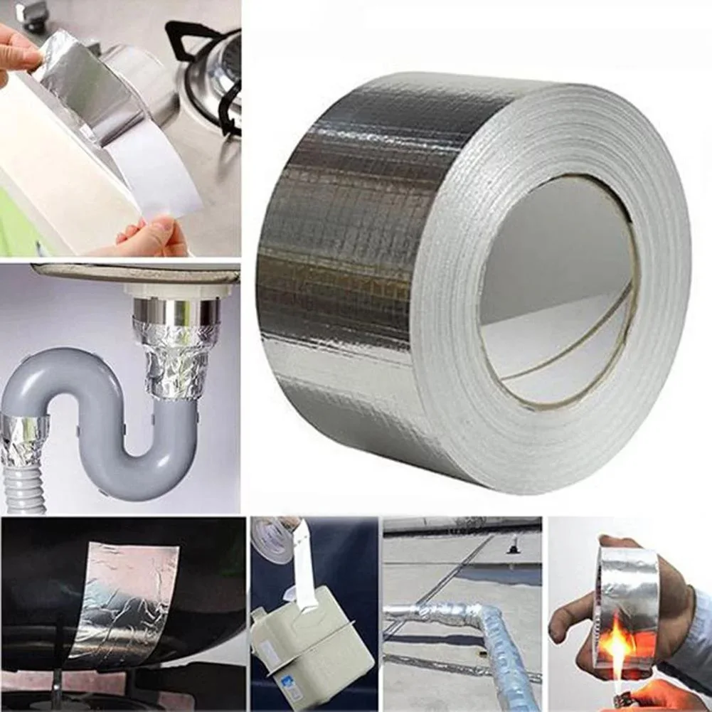 Aluminum Foil Tape Repair Tape Super Waterproof Butyl Rubber Strong Adhesive kitchen Stove Sink Sticker Special for Roof Crack
Aluminum Foil Tape Repair Tape Super Waterproof Butyl Rubber Strong Adhesive kitchen Stove Sink Sticker Special for Roof Crack