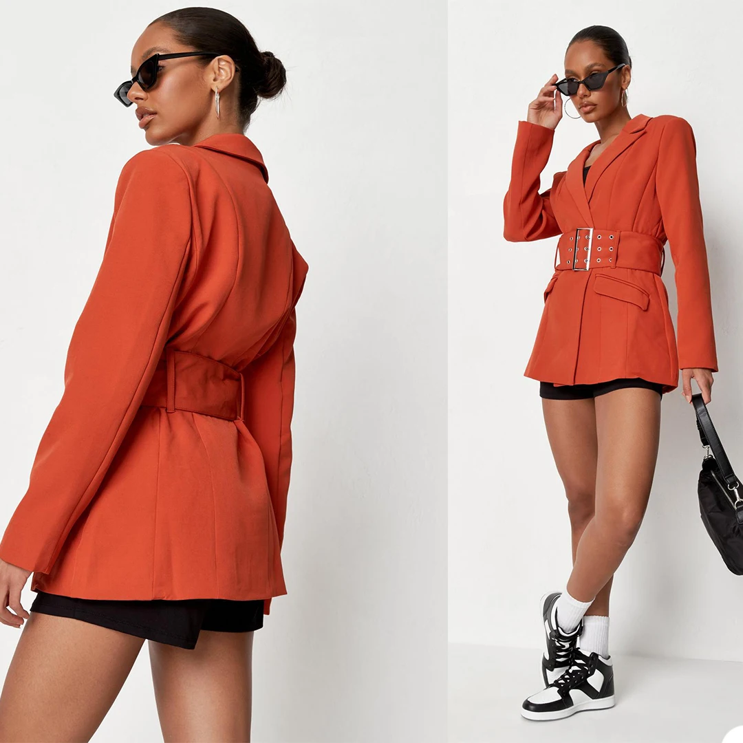 Chic Latest Women Suits Casual Style Peaked Lapel Blazer With Belt Office Lady Streetwear Sexy Daily Pocket Coat 1 Pieces
Chic Latest Women Suits Casual Style Peaked Lapel Blazer With Belt Office Lady Streetwear Sexy Daily Pocket Coat 1 Pieces