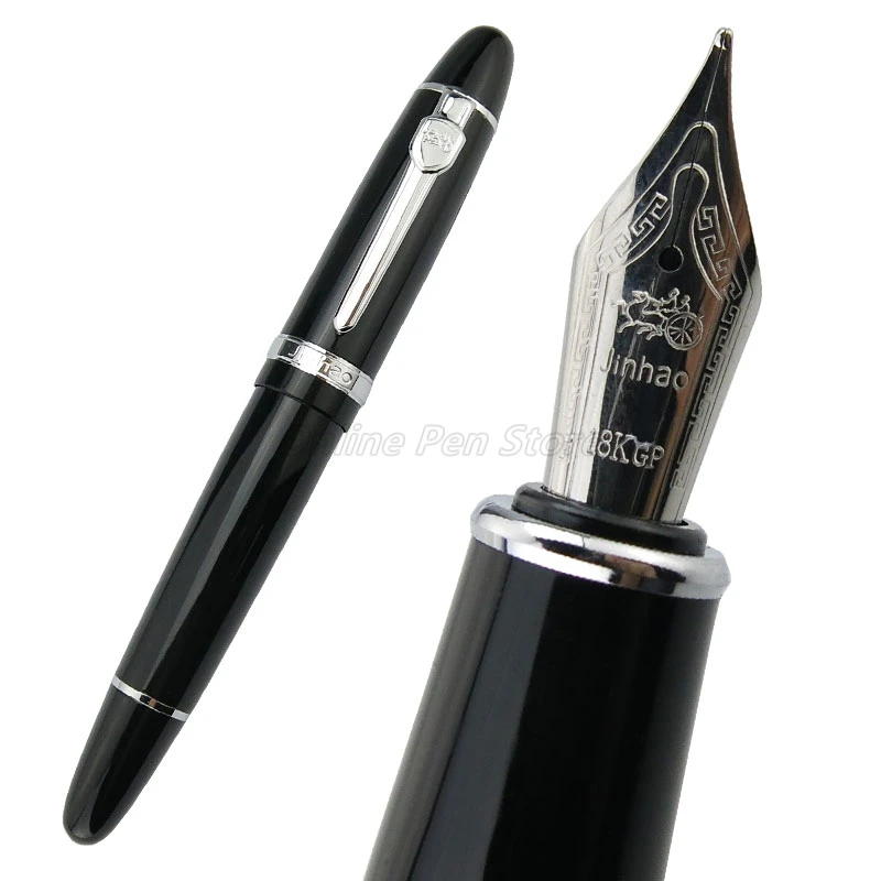 Jinhao 159 Metal Black Barrel Silver Trim Big Size 18KGP Broad Nib 0.7mm Fountain Pen Office School Wholesale Writing Accessory
Jinhao 159 Metal Black Barrel Silver Trim Big Size 18KGP Broad Nib 0.7mm Fountain Pen Office School Wholesale Writing Accessory