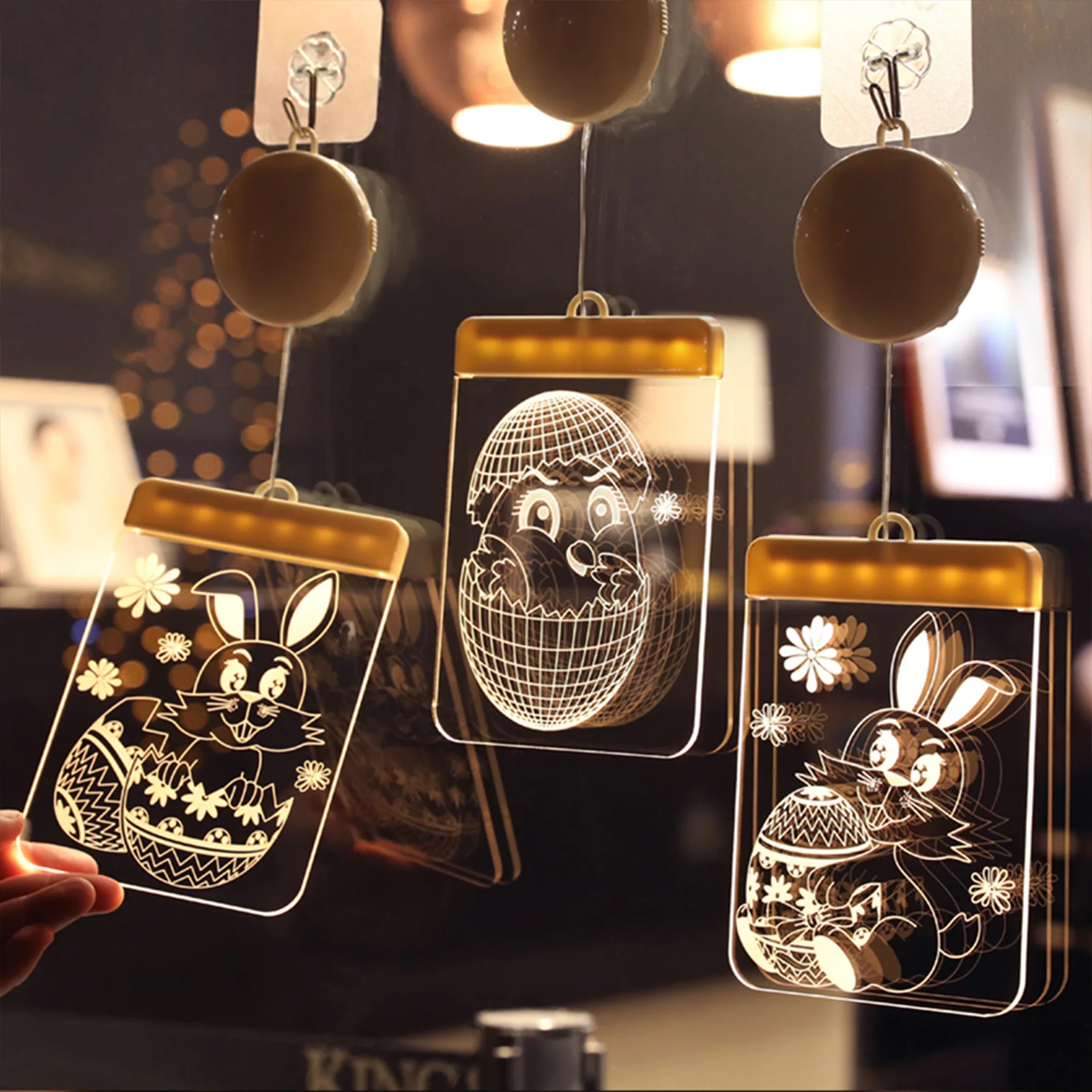New Festival Party Home Decor Easter Eggs Rabbit And Chick Lights Wall Hanging Lamp Window Pendant Suction Cup
New Festival Party Home Decor Easter Eggs Rabbit And Chick Lights Wall Hanging Lamp Window Pendant Suction Cup