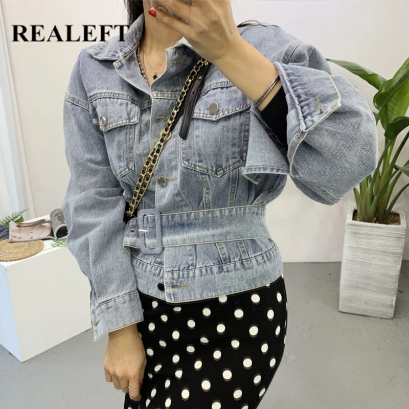 REALEFT 2021 New Spring Autumn Women's Jeans Jacket with Belted Single Breasted Casual Loose Chic Denim Coats Jeans Outwear
REALEFT 2021 New Spring Autumn Women's Jeans Jacket with Belted Single Breasted Casual Loose Chic Denim Coats Jeans Outwear
