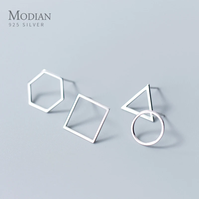 Modian Exquisite Minimalism Trendy Square Triangle Stud Earrings for Women Luxury Charm 925 Sterling Silver Round Jewelry
Modian Exquisite Minimalism Trendy Square Triangle Stud Earrings for Women Luxury Charm 925 Sterling Silver Round Jewelry