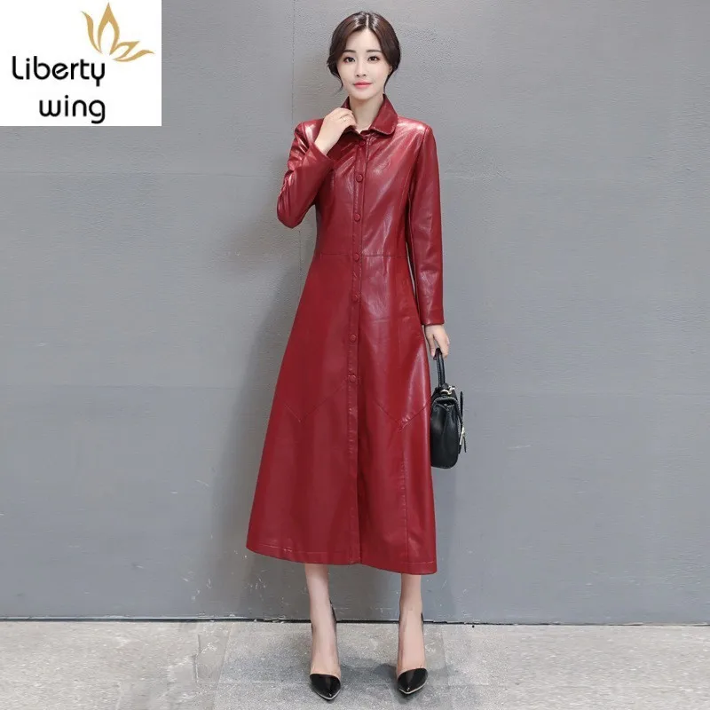 Ladies PU Jackets Black Red Womens Plus Size M-5XL Windbreakers Long Trench Coat Faux Leather Jacket Female Streetwear
Ladies PU Jackets Black Red Womens Plus Size M-5XL Windbreakers Long Trench Coat Faux Leather Jacket Female Streetwear