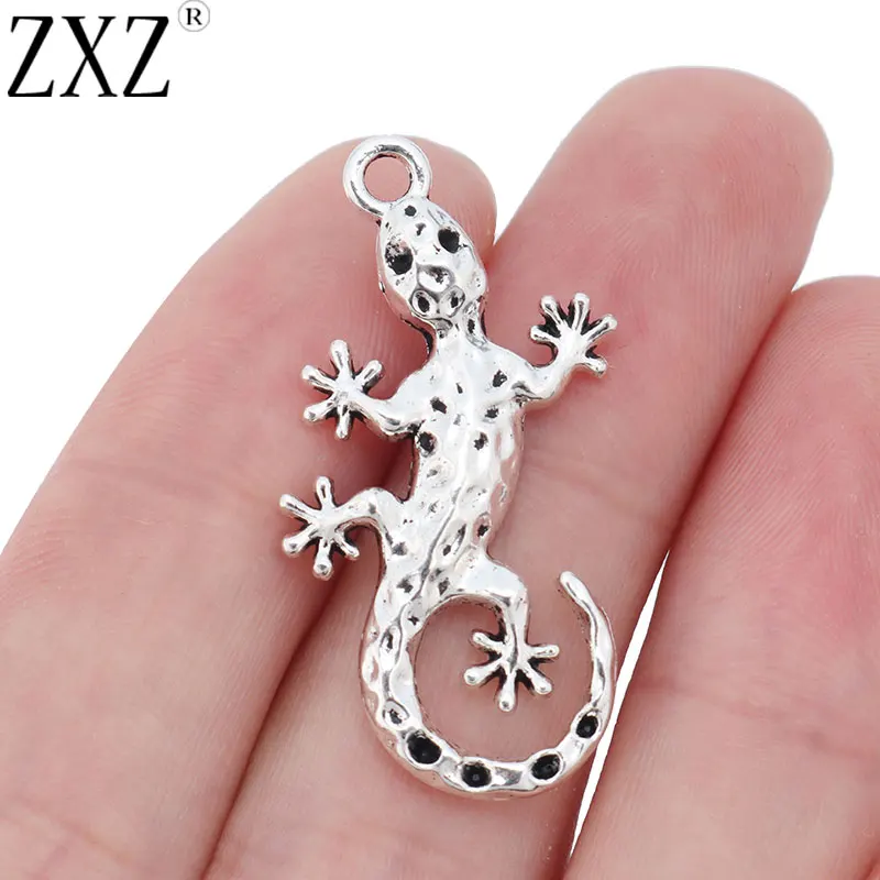 ZXZ 10pcs Tibetan Silver Hammered Lizard Gecko Charms Pendants for Necklace Bracelet Jewelry Making Findings 38x20mm
ZXZ 10pcs Tibetan Silver Hammered Lizard Gecko Charms Pendants for Necklace Bracelet Jewelry Making Findings 38x20mm