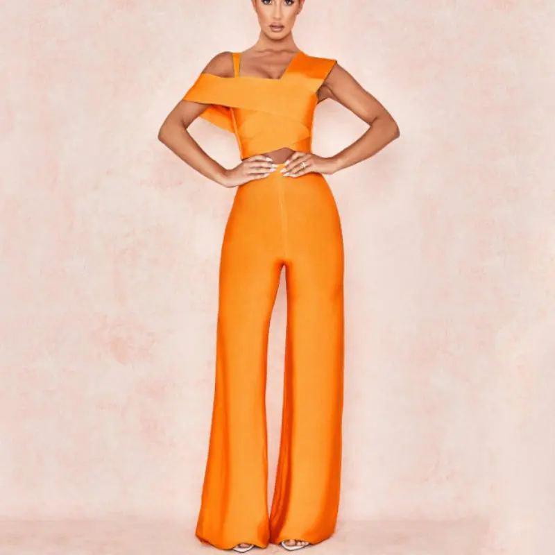 New Fashion Women Bandage Rompers Orange Evening Party Clubwear Bodysuits Slim 2 Pieces Set Women bodycon Bandage Jumpsuits
New Fashion Women Bandage Rompers Orange Evening Party Clubwear Bodysuits Slim 2 Pieces Set Women bodycon Bandage Jumpsuits