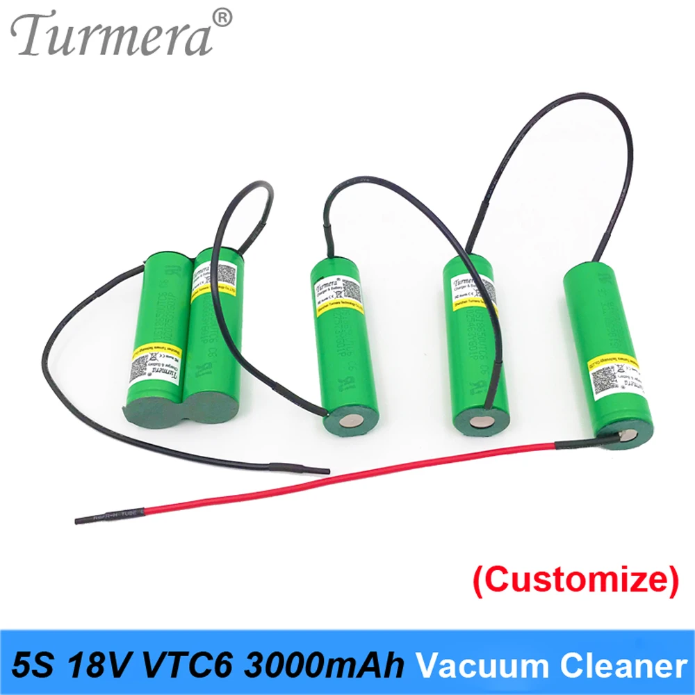Turmera battery 5s 18v 21v 18650 vtc6 3000mah battery soldering battery for vacuum cleaner and screwdriver battery customized OC
Turmera battery 5s 18v 21v 18650 vtc6 3000mah battery soldering battery for vacuum cleaner and screwdriver battery customized OC