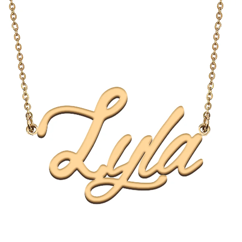Lyla Custom Name Necklace Customized Pendant Choker Personalized Jewelry Gift for Women Girls Friend Christmas Present
Lyla Custom Name Necklace Customized Pendant Choker Personalized Jewelry Gift for Women Girls Friend Christmas Present