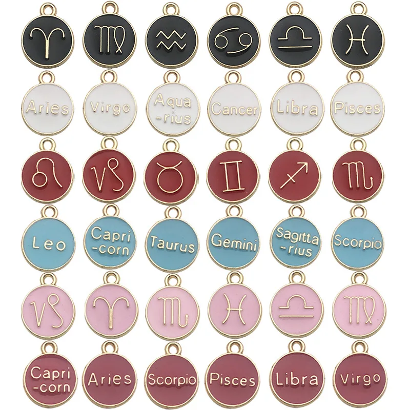 5set/lot DIY retro alloy jewelry accessories enamel twelve constellations charm drip oil multicolor color English pendant
5set/lot DIY retro alloy jewelry accessories enamel twelve constellations charm drip oil multicolor color English pendant