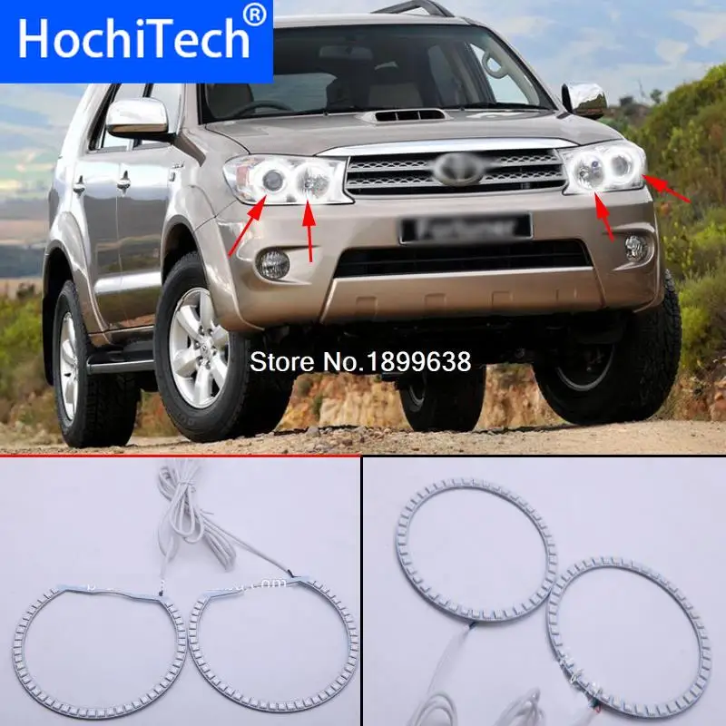 4pcs Super bright 7 color RGB LED Angel Eyes Kit with a remote control car styling For Toyota FORTUNER 2008 2009 2010
4pcs Super bright 7 color RGB LED Angel Eyes Kit with a remote control car styling For Toyota FORTUNER 2008 2009 2010