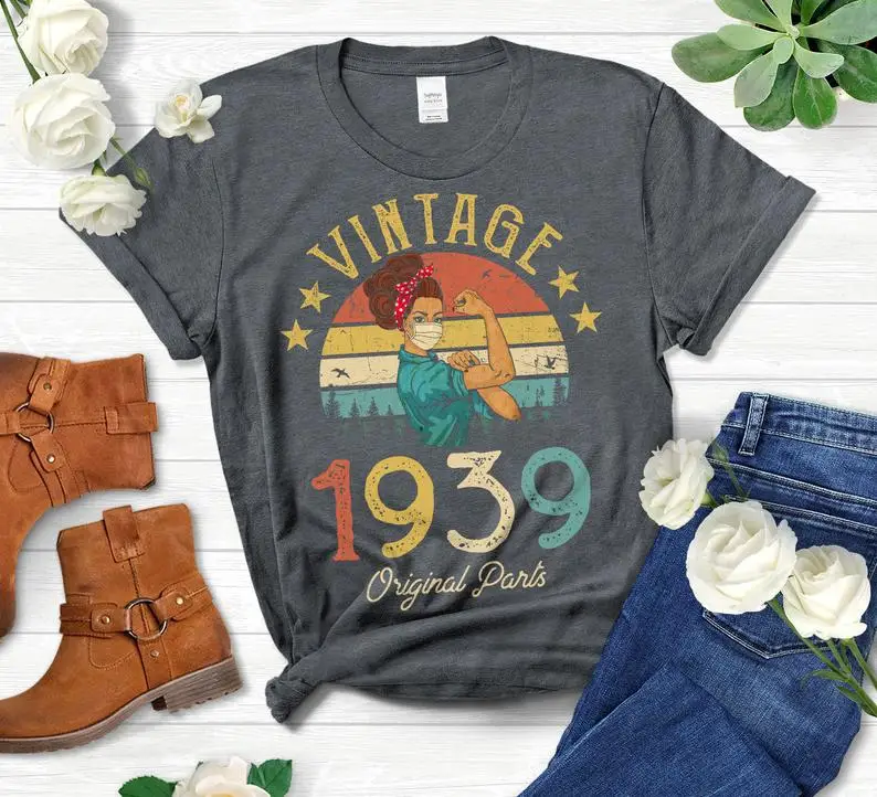 Vintage 1939 Original Parts Retro with Mask Quarantine Edition Tshirt Funny 82st Birthday Gift Colorful printed shirt tops goth
Vintage 1939 Original Parts Retro with Mask Quarantine Edition Tshirt Funny 82st Birthday Gift Colorful printed shirt tops goth