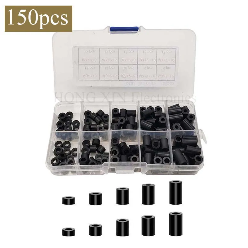 150pcs/set M3 M4 Standoff ABS Spacer Plastic Rround Spacer Black Non-Threaded Round Hollow Standoff
150pcs/set M3 M4 Standoff ABS Spacer Plastic Rround Spacer Black Non-Threaded Round Hollow Standoff