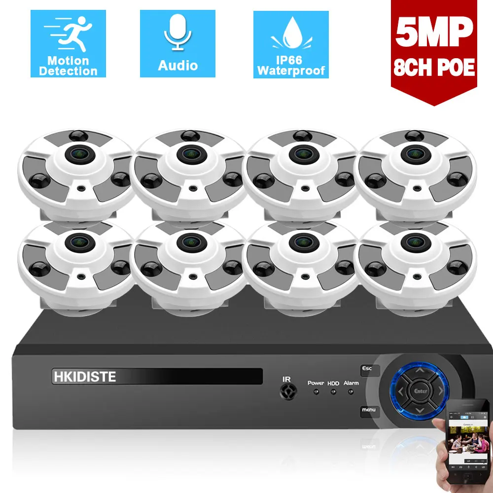 5MP POE Dome Security Camera System 8CH 4K NVR Kit Outdoor Waterproof Panoramic Security Surveillance IP Camera System Kit XMEYE
5MP POE Dome Security Camera System 8CH 4K NVR Kit Outdoor Waterproof Panoramic Security Surveillance IP Camera System Kit XMEYE