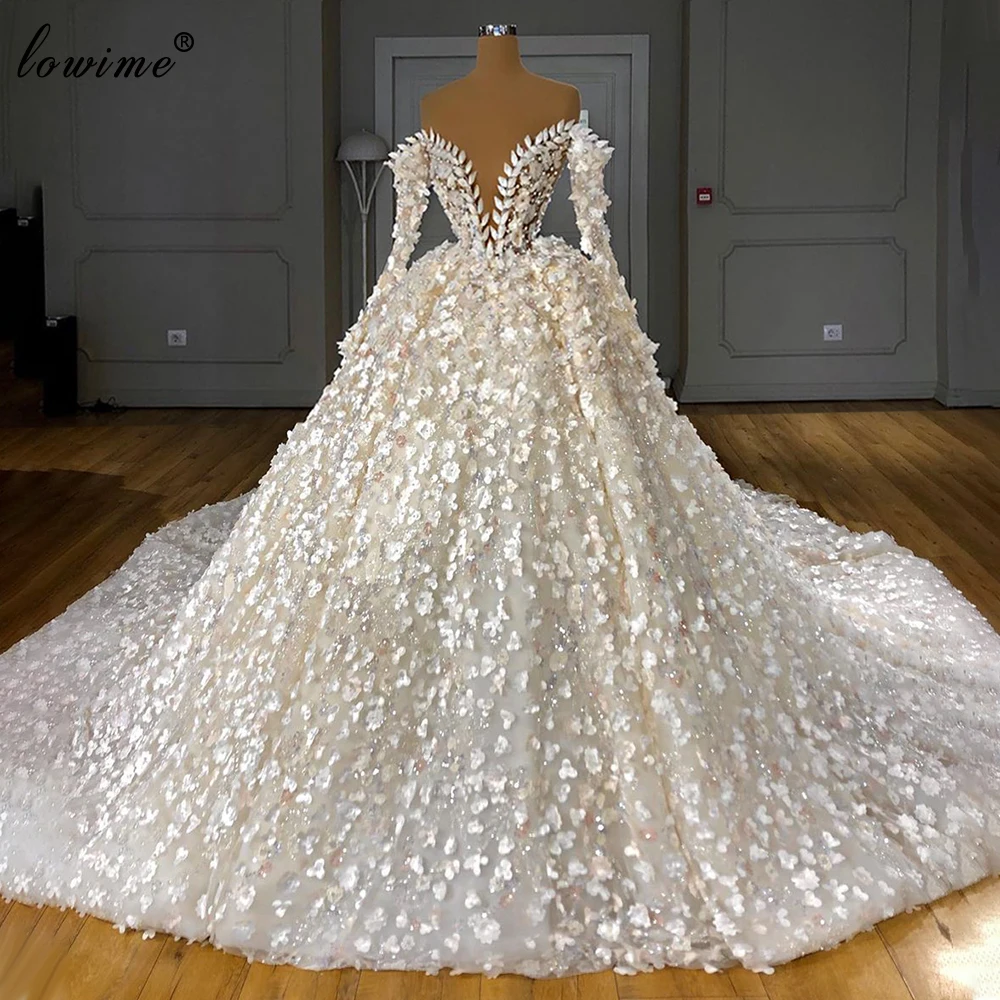 Luxury Princess Flowers Wedding Dresses 2020 White Beading Wedding Gowns Long Sleeves Brides Dresses Vestidos De Novia Custom
Luxury Princess Flowers Wedding Dresses 2020 White Beading Wedding Gowns Long Sleeves Brides Dresses Vestidos De Novia Custom
