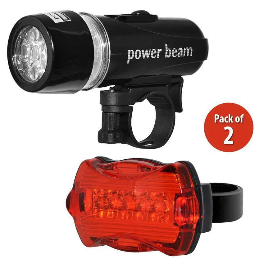 Engineering Plastic Bike Light Set, 4 Light Modes, 5 LED Bike Headlight and Taillight Bicycle Front and Rear Cycle Lighting
Engineering Plastic Bike Light Set, 4 Light Modes, 5 LED Bike Headlight and Taillight Bicycle Front and Rear Cycle Lighting
