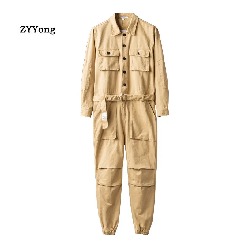 Jumpsuit Men Overalls Cargo Pants Men Long Sleeve Lapel Cotton Hip Hop Streetwear Loose Freight Green Black Trousers
Jumpsuit Men Overalls Cargo Pants Men Long Sleeve Lapel Cotton Hip Hop Streetwear Loose Freight Green Black Trousers