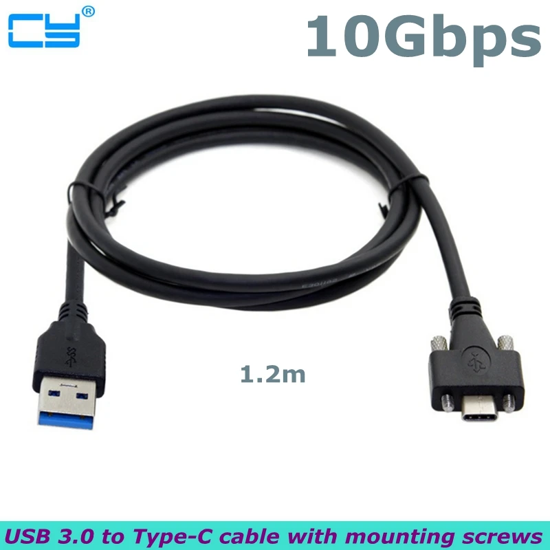 10Gbps USB 3.0 To USB 3.1 Type-C Cable With Screws Locking Connector 1.2m 4ft USB-c Have Lock Screw Space Between 15mm 120cm
10Gbps USB 3.0 To USB 3.1 Type-C Cable With Screws Locking Connector 1.2m 4ft USB-c Have Lock Screw Space Between 15mm 120cm