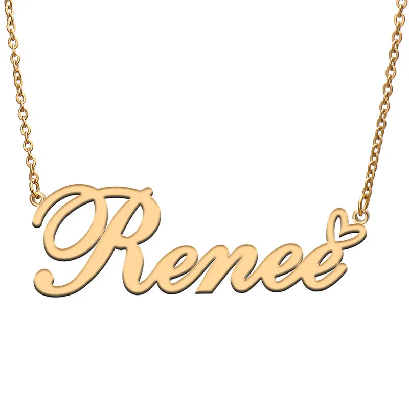 Renee Name with Love Heart Necklace for Women Girl Stainless Steel Jewelry Dainty Nameplate Pendant Mother Valentine Gift
Renee Name with Love Heart Necklace for Women Girl Stainless Steel Jewelry Dainty Nameplate Pendant Mother Valentine Gift