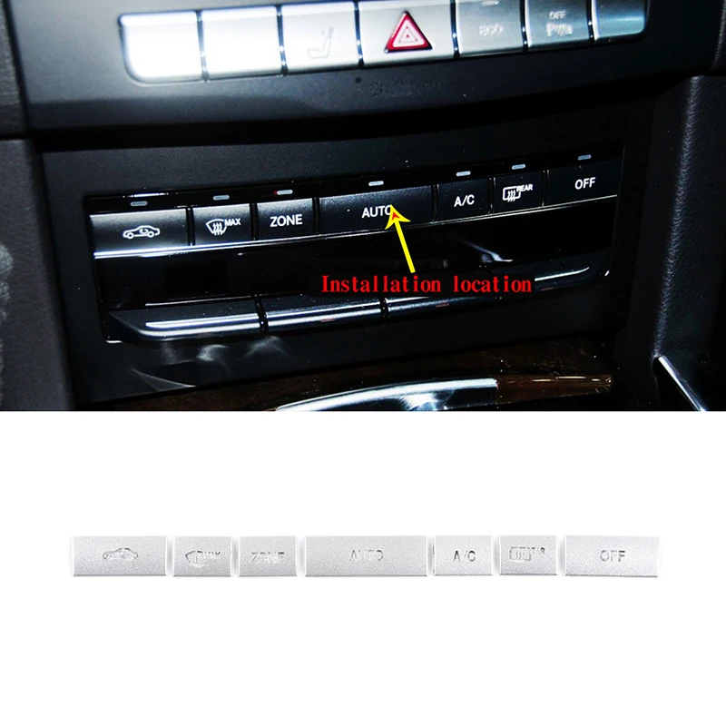For 10-15 Mercedes-Benz E-Class W212 alloy Car Air conditioner switch button air conditioner button sticker Car Modification acc
For 10-15 Mercedes-Benz E-Class W212 alloy Car Air conditioner switch button air conditioner button sticker Car Modification acc