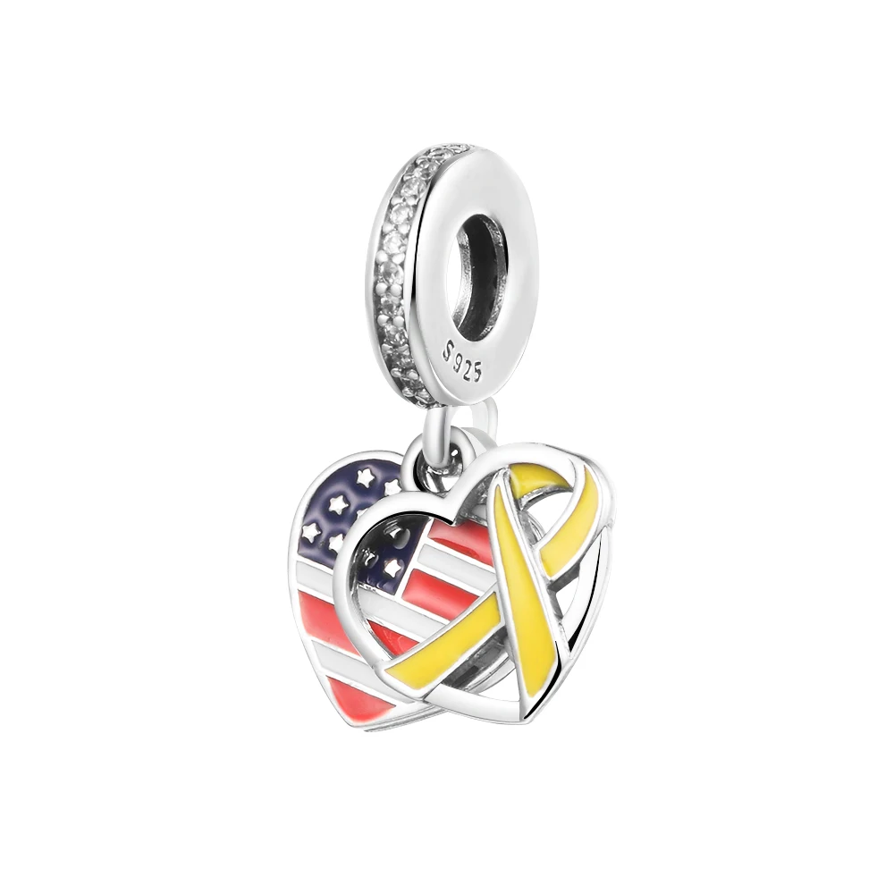Heart, Flag & Remembrance Ribbon Charm Gifts 2021 Winter Fits 925 Original Silver Bracelets Woman DIY Beads For Jewelry Making
Heart, Flag & Remembrance Ribbon Charm Gifts 2021 Winter Fits 925 Original Silver Bracelets Woman DIY Beads For Jewelry Making