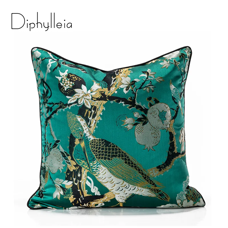Diphylleia Cushion Cover New Chinese Style Green Flowers And Birds Emrboidery Living Room Sofa Pillow Case High End Luxury
Diphylleia Cushion Cover New Chinese Style Green Flowers And Birds Emrboidery Living Room Sofa Pillow Case High End Luxury