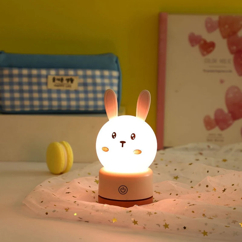 Silicone Rabbit Lamp Pat Led Night Light Bedroom Bedside Sleep Light Children's Room Baby Night Lamp Kids Feeding Birthday Gifts
Silicone Rabbit Lamp Pat Led Night Light Bedroom Bedside Sleep Light Children's Room Baby Night Lamp Kids Feeding Birthday Gifts