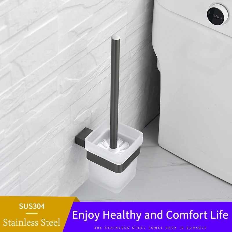 Gray Square Toilet Brush Holders, 304 Stainless Steel Toilet Brush Wall Mounted for Bathroom Storage and Organization Bathroom A
Gray Square Toilet Brush Holders, 304 Stainless Steel Toilet Brush Wall Mounted for Bathroom Storage and Organization Bathroom A