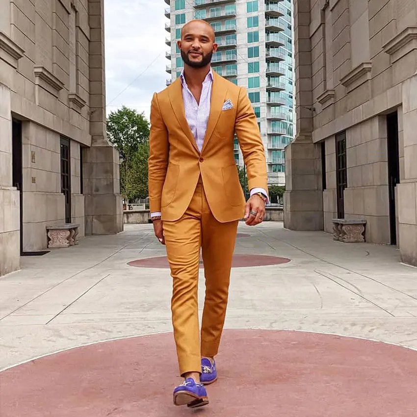 Designer Slim Fit Men's Suit Shawl Lapel Blazers One Button Wedding Male Tuxedos Groom Wear 2 Pieces Party Jacket And Pants
Designer Slim Fit Men's Suit Shawl Lapel Blazers One Button Wedding Male Tuxedos Groom Wear 2 Pieces Party Jacket And Pants