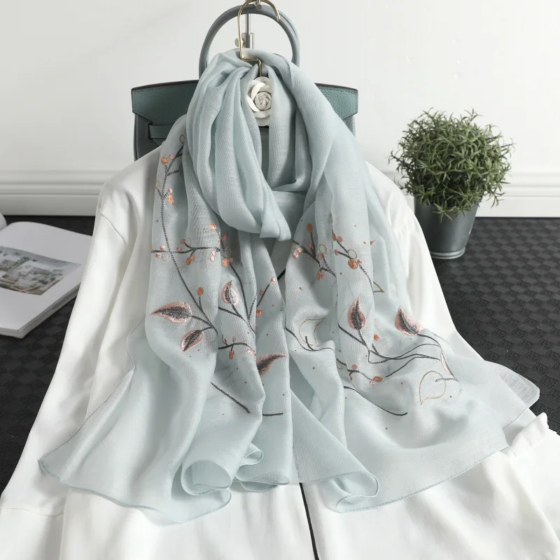 New 2022 Brand Solid Scarf Hijab Winter Silk Wool Scarves Women Fashion Embroidery Warm Shawl Bandana Foulard Pashmina Poncho
New 2022 Brand Solid Scarf Hijab Winter Silk Wool Scarves Women Fashion Embroidery Warm Shawl Bandana Foulard Pashmina Poncho