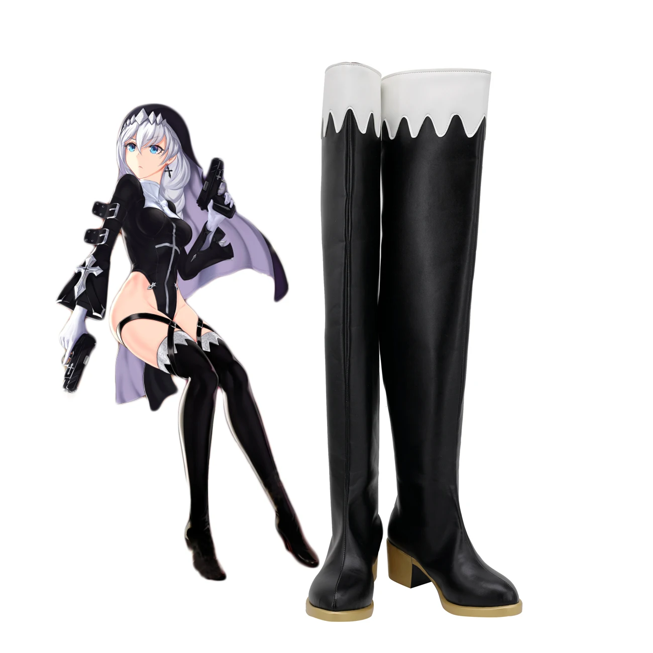 Kallen Kaslana Black Shoes Cosplay Houkai 3rd Kallen Kaslana Nun Cosplay Boots Black Customized Shoes for Unisex
Kallen Kaslana Black Shoes Cosplay Houkai 3rd Kallen Kaslana Nun Cosplay Boots Black Customized Shoes for Unisex