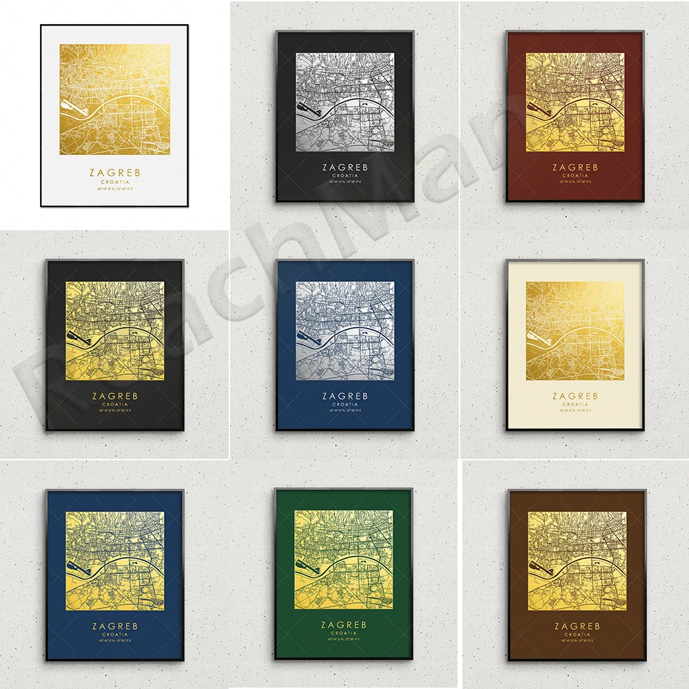 Zagreb City Map Printing Gold and Silver Foil Printing Square City Map Wall Art Canvas Poster Inches Home Office Decoration Gift
Zagreb City Map Printing Gold and Silver Foil Printing Square City Map Wall Art Canvas Poster Inches Home Office Decoration Gift