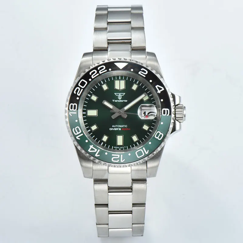 Tandorio 40mm Men's luxury Mechanical Watch Japan NH35A Movement Calendar Luminous Marks Sapphire Crystal Stainless steel strap
Tandorio 40mm Men's luxury Mechanical Watch Japan NH35A Movement Calendar Luminous Marks Sapphire Crystal Stainless steel strap