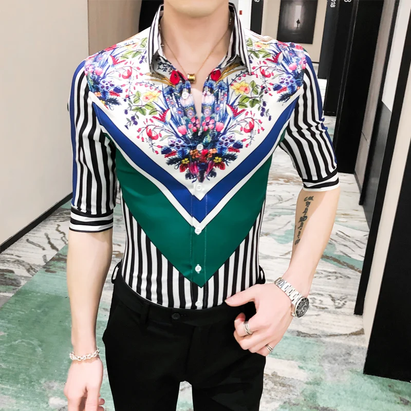 Striped 2020 Summer Print Men Shirt Fashion Casual Slim Fit Shirts Men Dress Blusa Streetwear Social Clothes Camisa Masculina
Striped 2020 Summer Print Men Shirt Fashion Casual Slim Fit Shirts Men Dress Blusa Streetwear Social Clothes Camisa Masculina