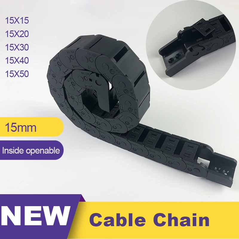 15 mm Inner Height Plastic Towline Cable Chain Drag Chain L 1 m For Instrument Machine Equipment Protect Cable
15 mm Inner Height Plastic Towline Cable Chain Drag Chain L 1 m For Instrument Machine Equipment Protect Cable