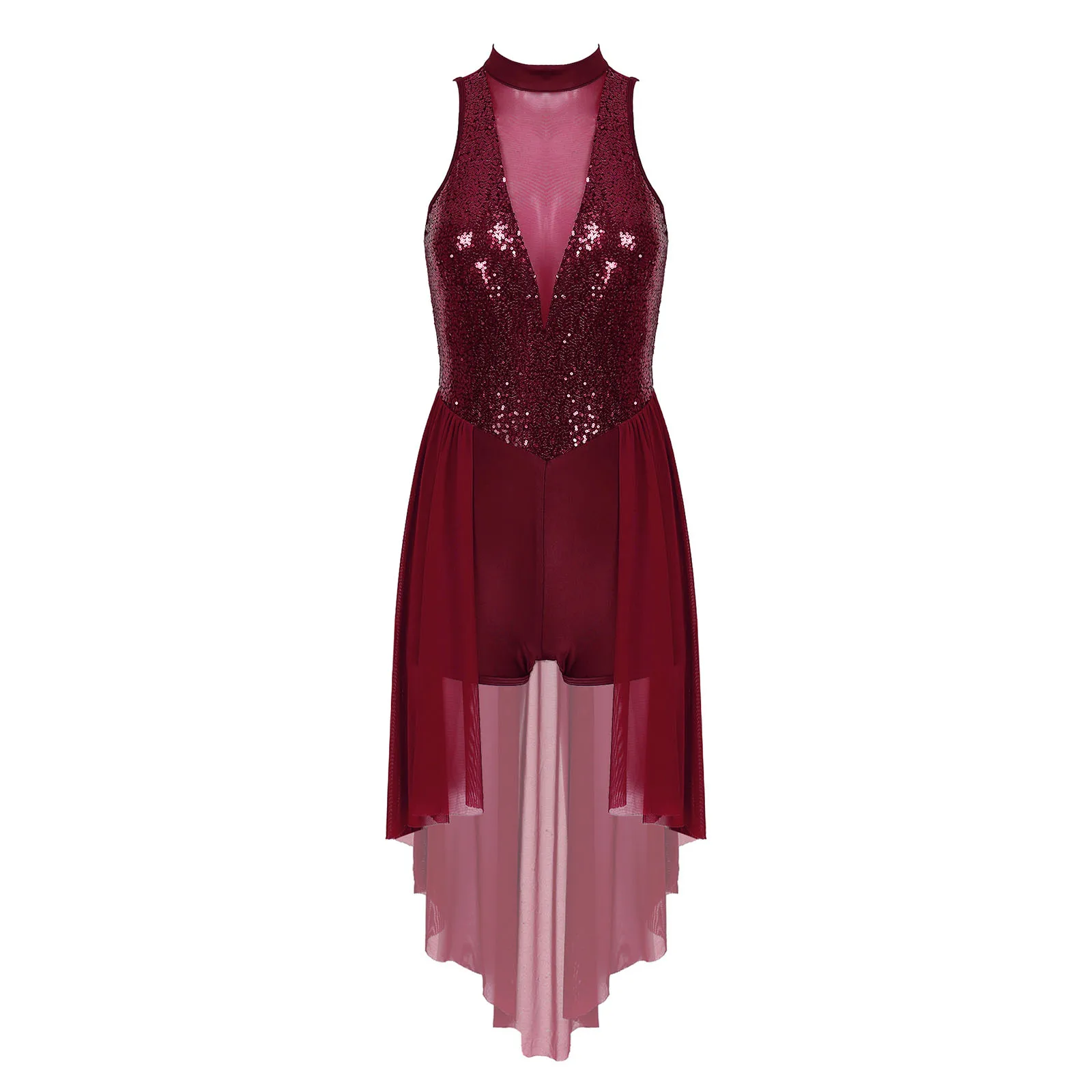 Womens Ladies Sparkly Sequin Lyrical Ballet Dance Dresses Mock Neck Sleeveless Mesh Skirted Gymnastic Leotard Modern Dancewear
Womens Ladies Sparkly Sequin Lyrical Ballet Dance Dresses Mock Neck Sleeveless Mesh Skirted Gymnastic Leotard Modern Dancewear
