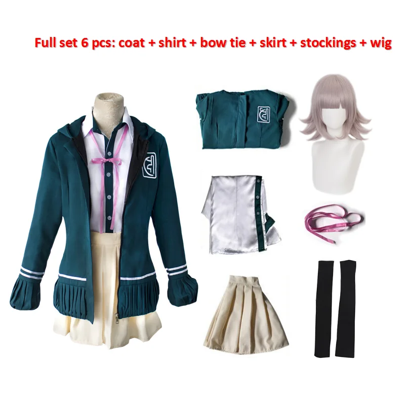 Аниме одежда Chiaki Nanami Косплей Костюм Danganronpa 2 свитер с капюшоном пальто юбка рубашка парик женская детская зеленая Униформа на Хэллоуин
Аниме одежда Chiaki Nanami Косплей Костюм Danganronpa 2 свитер с капюшоном пальто юбка рубашка парик женская детская зеленая Униформа на Хэллоуин