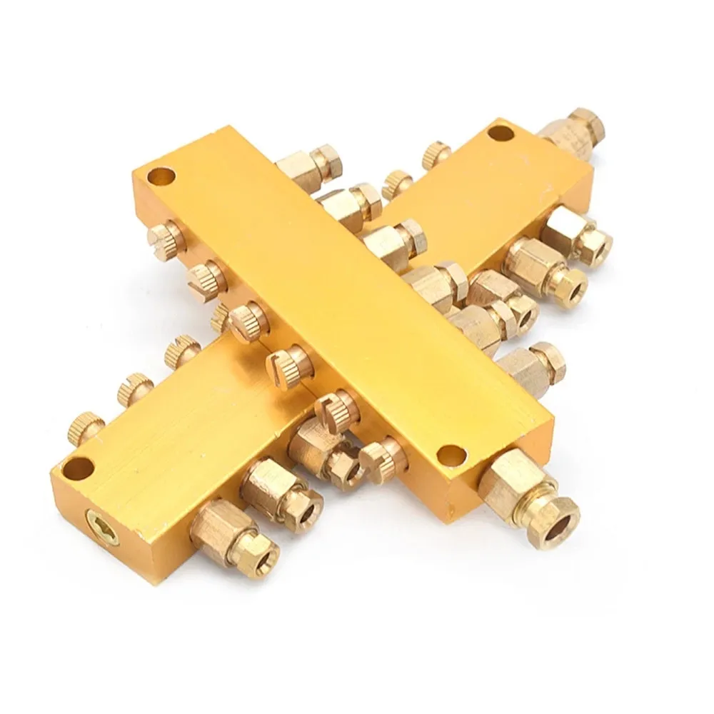 1-12 Way lubrication valve Brass Adjustable Lube Oil Distributor Block Oil Separator Adjustable Oil Outlet Valve
1-12 Way lubrication valve Brass Adjustable Lube Oil Distributor Block Oil Separator Adjustable Oil Outlet Valve