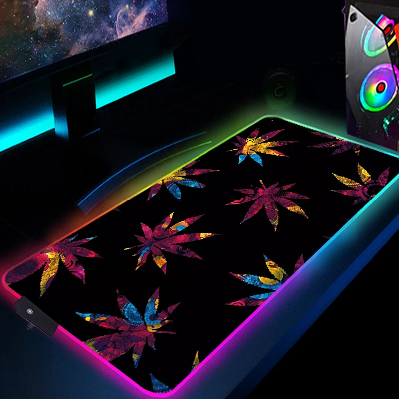 Large RGB Anime Gaming Mouse Pad Green leaves Mousepad Gamer Keyboard Carpet Mat Computer Mouse Mat 900X400 XXL Desk Mat CSGO
Large RGB Anime Gaming Mouse Pad Green leaves Mousepad Gamer Keyboard Carpet Mat Computer Mouse Mat 900X400 XXL Desk Mat CSGO