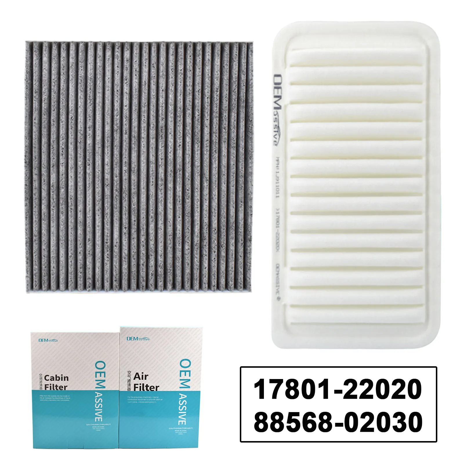 Combo Set Engine Cabin Pollen Air Filter 17801-22020 88568-02020 For Toyota Matrix Corolla L4 1.8L 2003 2004 2005 2006 2007 2008
Combo Set Engine Cabin Pollen Air Filter 17801-22020 88568-02020 For Toyota Matrix Corolla L4 1.8L 2003 2004 2005 2006 2007 2008