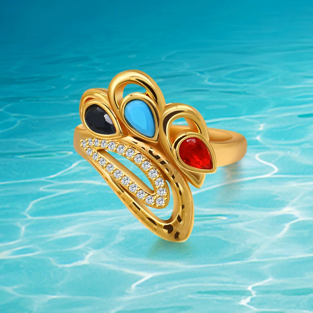 Exaggerated Gold Jewelry Plated 24k Gold Ring for Women,Lady Ring Luxury Color Zircon Party Marriage Engagement Accessories
Exaggerated Gold Jewelry Plated 24k Gold Ring for Women,Lady Ring Luxury Color Zircon Party Marriage Engagement Accessories