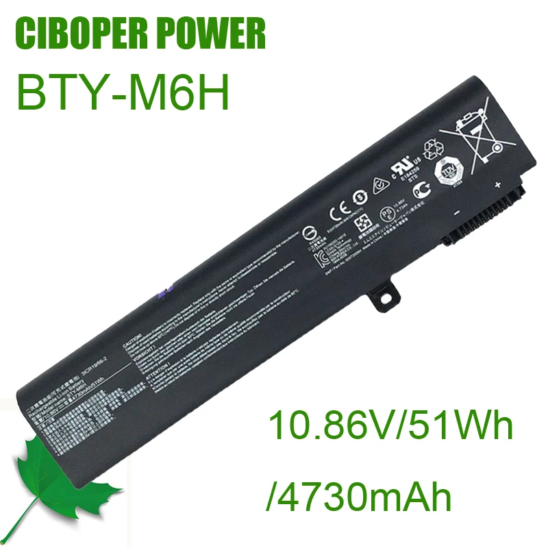 CP Laptop Battery BTY-M6H For MSI GE62 GE72 GP62 GP72 GL62 GL72 GP62VR GP72VR PE60 PE70 MS-16J2 MS-16J3 MS-16J9 MS-1792 MS-1795
CP Laptop Battery BTY-M6H For MSI GE62 GE72 GP62 GP72 GL62 GL72 GP62VR GP72VR PE60 PE70 MS-16J2 MS-16J3 MS-16J9 MS-1792 MS-1795