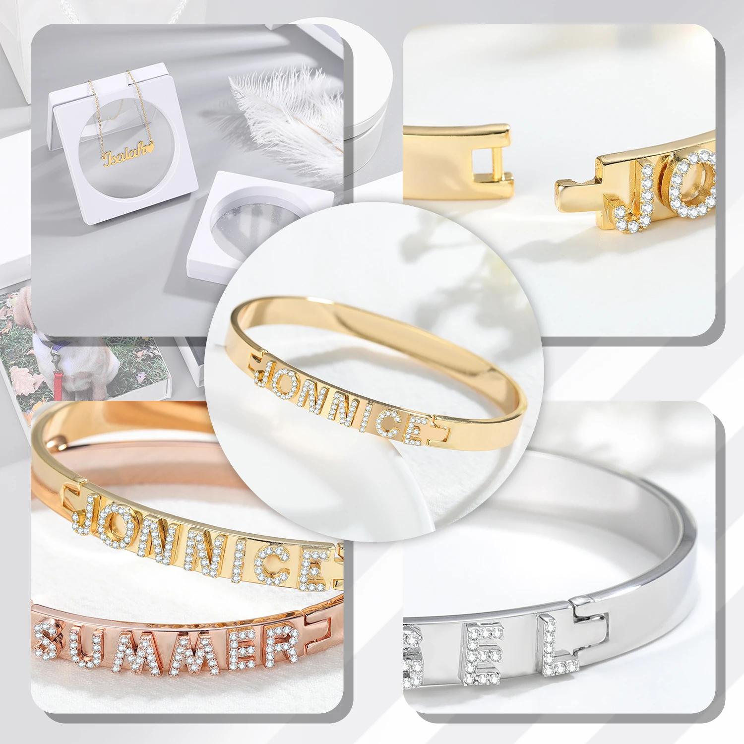 Custom Name Bangles Personalized Crystal Bangle For Women Name Cuff Bangle Adjusted Personalized CZ Stones DIY Bracelet
Custom Name Bangles Personalized Crystal Bangle For Women Name Cuff Bangle Adjusted Personalized CZ Stones DIY Bracelet