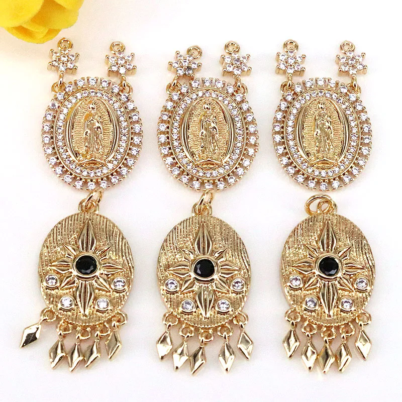 5Pcs, Geometric Eye Pendant, Shiny Gold Color CZ Zircon Pendant, Virgin Mary Zirconia Copper Pendant Gift For Men Woman
5Pcs, Geometric Eye Pendant, Shiny Gold Color CZ Zircon Pendant, Virgin Mary Zirconia Copper Pendant Gift For Men Woman