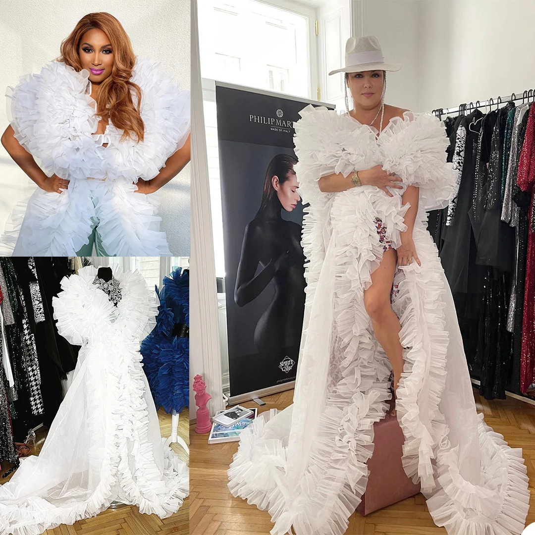 New Evening Dresses High Split Puffy Ladies Gowns Custom Made Extra Puffy See Through Women Dress Photography Robes Prom Gowns
New Evening Dresses High Split Puffy Ladies Gowns Custom Made Extra Puffy See Through Women Dress Photography Robes Prom Gowns