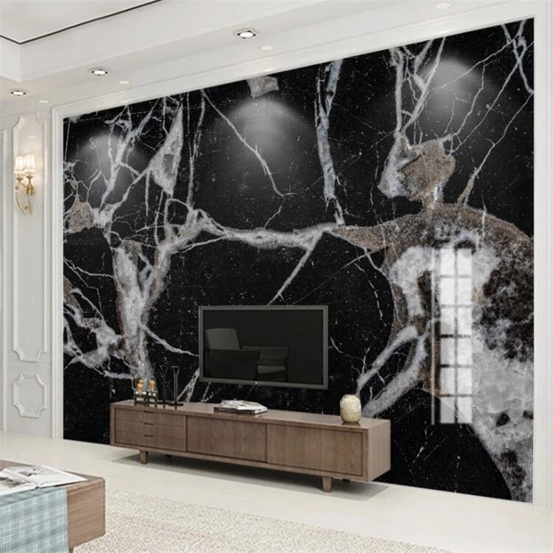 wellyu Custom large wall painter with modern minimalist atmosphere black and white marbled TV sofa background wall
wellyu Custom large wall painter with modern minimalist atmosphere black and white marbled TV sofa background wall