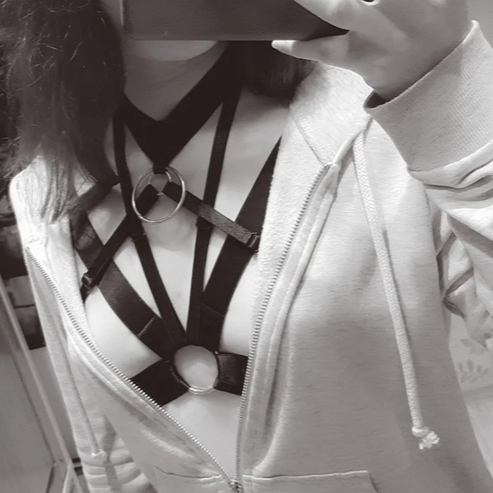Black Underwear Harness Women O-Ring Cage Top With Garter Belts Body Harness Bondage Body Harness Goth Harness Lingerie Clothing
Black Underwear Harness Women O-Ring Cage Top With Garter Belts Body Harness Bondage Body Harness Goth Harness Lingerie Clothing