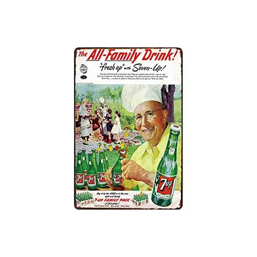 Metal Tin Sign Vintage 7 up Bar Pub Home Vintage Retro Poster Retro Wall Home Bar Pub Vintage Cafe Decor, 8x12 Inch
Metal Tin Sign Vintage 7 up Bar Pub Home Vintage Retro Poster Retro Wall Home Bar Pub Vintage Cafe Decor, 8x12 Inch